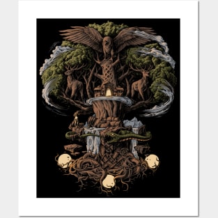 Yggdrasil Norse Mythology Viking Pagan Tree of Life Posters and Art